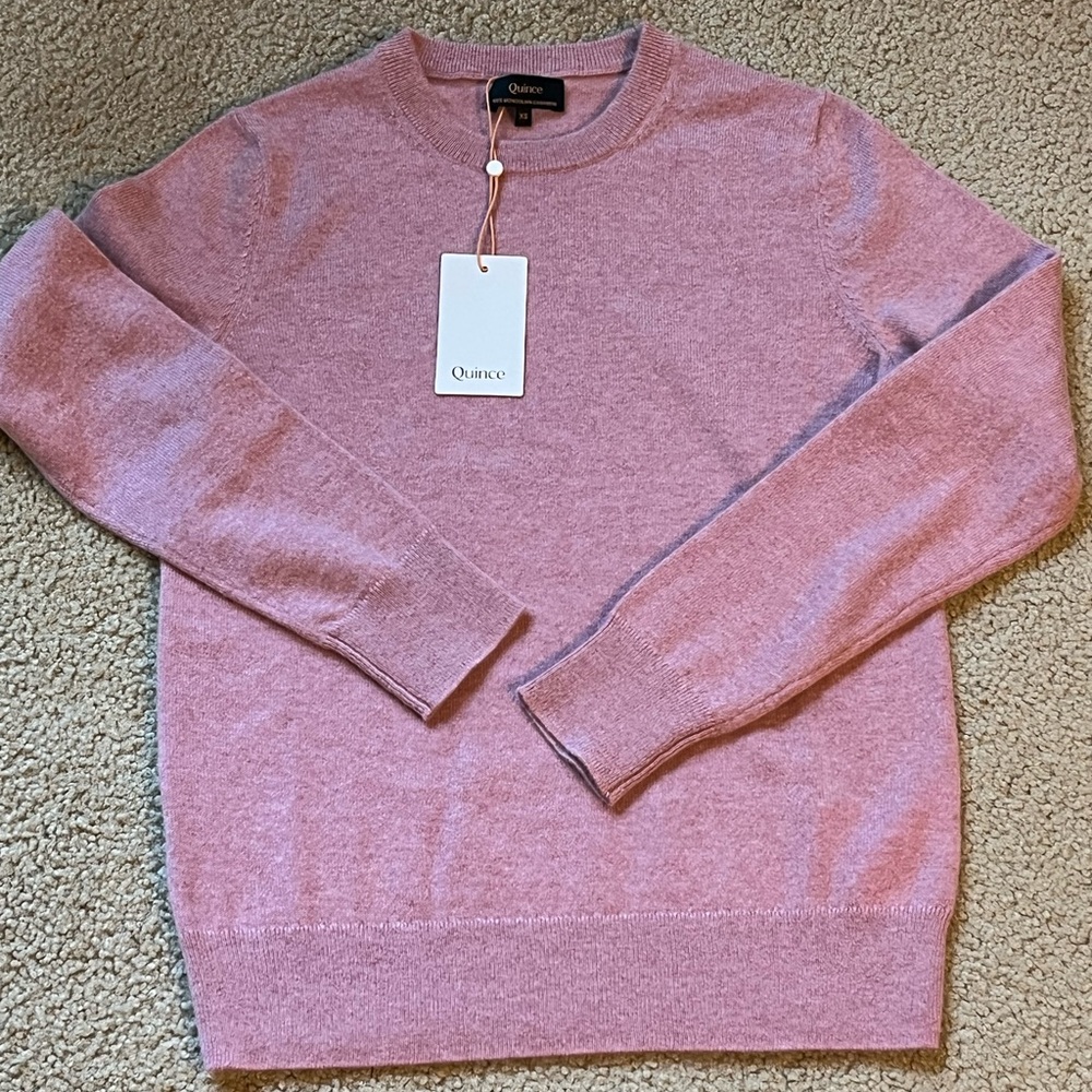 Quince Women’s Mauve Mist Crewneck Sweater New with Tags
